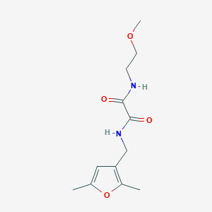 molecular formula C12H18N2O4 B2596815 N1-((2,5-二甲基呋喃-3-基)甲基)-N2-(2-甲氧基乙基)草酰胺 CAS No. 1351622-48-4