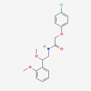 molecular formula C18H20ClNO4 B2596819 2-(4-chlorophenoxy)-N-(2-methoxy-2-(2-methoxyphenyl)ethyl)acetamide CAS No. 1795088-04-8