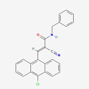 molecular formula C25H17ClN2O B2596824 (E)-N-benzyl-3-(10-chloroanthracen-9-yl)-2-cyanoprop-2-enamide CAS No. 380439-81-6