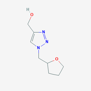 molecular formula C8H13N3O2 B2596827 {1-[(oxolan-2-yl)methyl]-1H-1,2,3-triazol-4-yl}methanol CAS No. 1249104-16-2