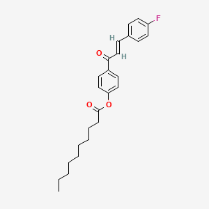 4-[(E)-3-(4-fluorophenyl)-2-propenoyl]phenyl decanoate