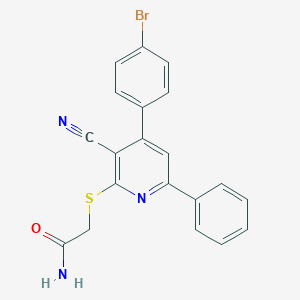 2-[4-(4-Bromophenyl)-3-cyano-6-phenylpyridin-2-yl]sulfanylacetamide