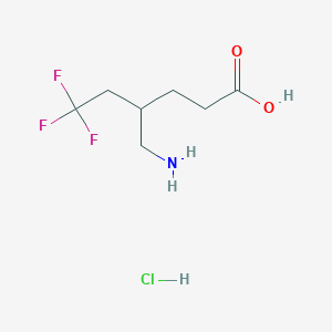 4-(Aminomethyl)-6,6,6-trifluorohexanoic acid;hydrochloride