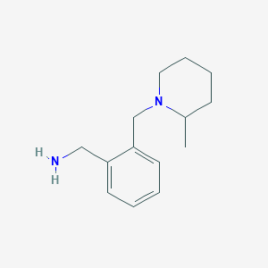 molecular formula C14H22N2 B2596838 {2-[(2-Metilpiperidin-1-il)metil]fenil}metanamina CAS No. 140837-26-9