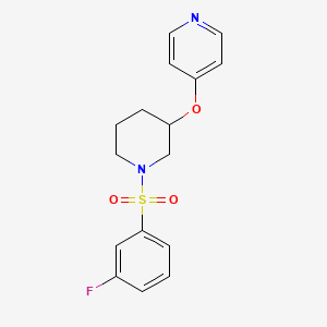 molecular formula C16H17FN2O3S B2596856 4-((1-((3-Fluorophenyl)sulfonyl)piperidin-3-yl)oxy)pyridine CAS No. 2034525-76-1