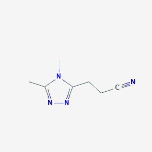 molecular formula C7H10N4 B2596858 3-(4,5-二甲基-1,2,4-三唑-3-基)丙腈 CAS No. 2160285-76-5