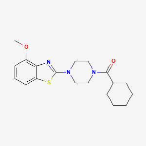 molecular formula C19H25N3O2S B2596866 环己基(4-(4-甲氧基苯并[d]噻唑-2-基)哌嗪-1-基)甲酮 CAS No. 897477-57-5