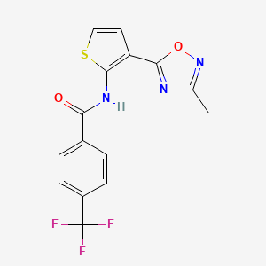 N-(3-(3-methyl-1,2,4-oxadiazol-5-yl)thiophen-2-yl)-4-(trifluoromethyl)benzamide