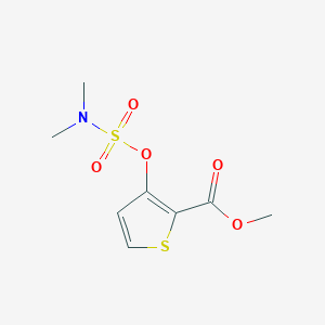 molecular formula C8H11NO5S2 B2596873 Methyl 3-{[(dimethylamino)sulfonyl]oxy}-2-thiophenecarboxylate CAS No. 338794-02-8