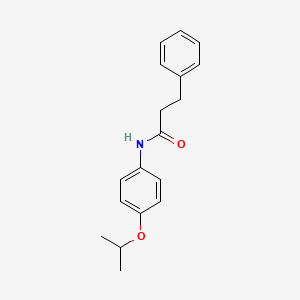 molecular formula C18H21NO2 B2596886 3-phenyl-N-(4-propan-2-yloxyphenyl)propanamide CAS No. 450390-50-8