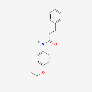 molecular formula C18H21NO2 B2596886 3-苯基-N-(4-丙-2-氧基苯基)丙酰胺 CAS No. 450390-50-8