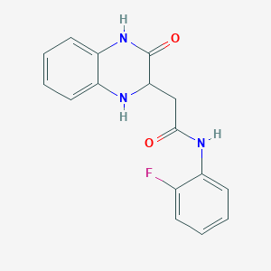 molecular formula C16H14FN3O2 B2596891 N-(2-氟苯基)-2-(3-氧代-1,2,3,4-四氢喹喔啉-2-基)乙酰胺 CAS No. 471917-74-5
