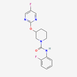 molecular formula C16H16F2N4O2 B2596895 N-(2-氟苯基)-3-((5-氟嘧啶-2-基)氧基)哌啶-1-甲酰胺 CAS No. 2034577-95-0