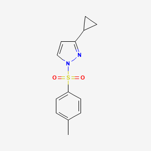 molecular formula C13H14N2O2S B2596897 3-cyclopropyl-1-[(4-methylphenyl)sulfonyl]-1H-pyrazole CAS No. 956206-00-1