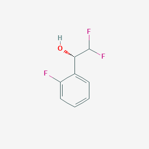 molecular formula C8H7F3O B2596908 (1S)-2,2-Difluoro-1-(2-fluorophenyl)ethanol CAS No. 1821768-76-6