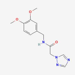 molecular formula C13H16N4O3 B2596914 N-(3,4-二甲氧基苄基)-2-(1H-1,2,4-三唑-1-基)乙酰胺 CAS No. 866135-61-7