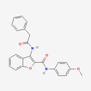 molecular formula C24H20N2O4 B2596917 N-(4-甲氧苯基)-3-(2-苯乙酰氨基)苯并呋喃-2-甲酰胺 CAS No. 847404-54-0