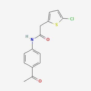 molecular formula C14H12ClNO2S B2596926 N-(4-acetylphenyl)-2-(5-chlorothiophen-2-yl)acetamide CAS No. 921546-39-6