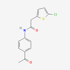 molecular formula C14H12ClNO2S B2596926 N-(4-乙酰苯基)-2-(5-氯噻吩-2-基)乙酰胺 CAS No. 921546-39-6