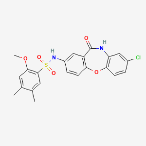 N-(8-chloro-11-oxo-10,11-dihydrodibenzo[b,f][1,4]oxazepin-2-yl)-2-methoxy-4,5-dimethylbenzenesulfonamide