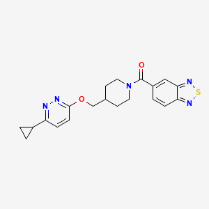 5-(4-{[(6-Cyclopropylpyridazin-3-yl)oxy]methyl}piperidine-1-carbonyl)-2,1,3-benzothiadiazole