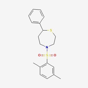 4-((2,5-Dimethylphenyl)sulfonyl)-7-phenyl-1,4-thiazepane