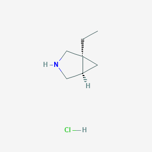 molecular formula C7H14ClN B2596943 (1S,5R)-1-Ethyl-3-azabicyclo[3.1.0]hexane;hydrochloride CAS No. 2343964-21-4