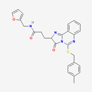 N-(2-furylmethyl)-3-{5-[(4-methylbenzyl)thio]-3-oxo-2,3-dihydroimidazo[1,2-c]quinazolin-2-yl}propanamide