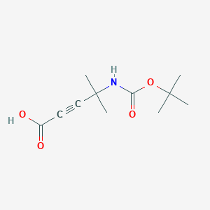 4-Methyl-4-[(2-methylpropan-2-yl)oxycarbonylamino]pent-2-ynoic acid