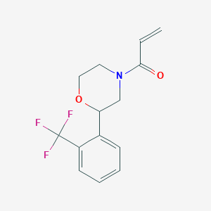 1-[2-[2-(Trifluoromethyl)phenyl]morpholin-4-yl]prop-2-en-1-one
