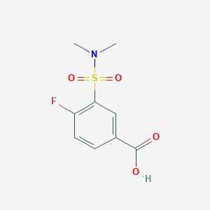 molecular formula C9H10FNO4S B2596957 3-(Dimethylsulfamoyl)-4-fluorobenzoic acid CAS No. 381229-72-7
