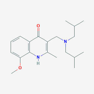 3-[(diisobutylamino)methyl]-8-methoxy-2-methyl-4-quinolinol