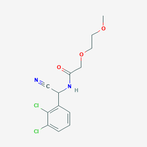 molecular formula C13H14Cl2N2O3 B2596974 N-[Cyano-(2,3-dichlorophenyl)methyl]-2-(2-methoxyethoxy)acetamide CAS No. 1385354-04-0