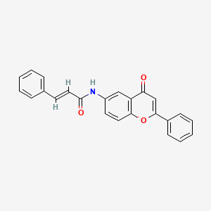 molecular formula C24H17NO3 B2596975 (2E)-N-(4-oxo-2-phenylchromen-6-yl)-3-phenylprop-2-enamide CAS No. 929452-29-9