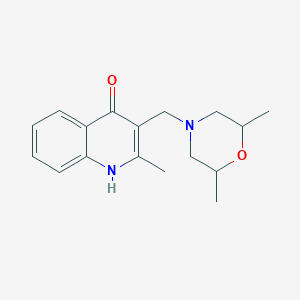 3-[(2,6-dimethylmorpholin-4-yl)methyl]-2-methyl-1H-quinolin-4-one