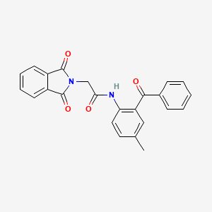 molecular formula C24H18N2O4 B2596990 N-(2-benzoyl-4-methylphenyl)-2-(1,3-dioxoisoindol-2-yl)acetamide CAS No. 391866-85-6
