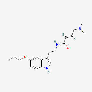 molecular formula C19H27N3O2 B2596999 (E)-4-(Dimethylamino)-N-[2-(5-propoxy-1H-indol-3-yl)ethyl]but-2-enamide CAS No. 2411323-74-3