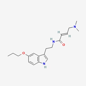 (E)-4-(Dimethylamino)-N-[2-(5-propoxy-1H-indol-3-yl)ethyl]but-2-enamide