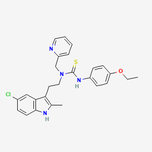 molecular formula C26H27ClN4OS B2597007 1-[2-(5-chloro-2-methyl-1H-indol-3-yl)ethyl]-3-(4-ethoxyphenyl)-1-(pyridin-2-ylmethyl)thiourea CAS No. 851971-05-6