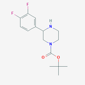 molecular formula C15H20F2N2O2 B2597011 3-(3,4-Difluoro-phenyl)-piperazine-1-carboxylic acid tert-butyl ester CAS No. 886768-81-6