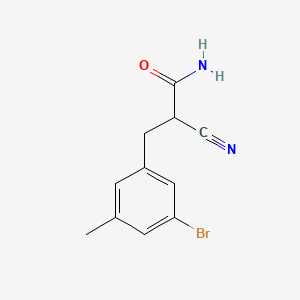 molecular formula C11H11BrN2O B2597031 3-(3-Bromo-5-methylphenyl)-2-cyanopropanamide CAS No. 1803587-01-0