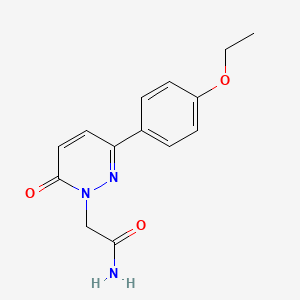 molecular formula C14H15N3O3 B2597035 2-[3-(4-乙氧基苯基)-6-氧代吡哒嗪-1-基]乙酰胺 CAS No. 899990-02-4