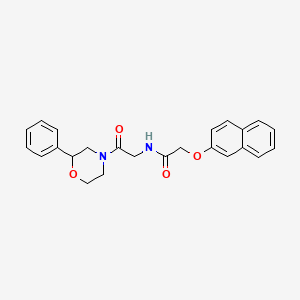 molecular formula C24H24N2O4 B2597040 2-(萘-2-氧基)-N-(2-氧代-2-(2-苯基吗啉)乙基)乙酰胺 CAS No. 953946-89-9