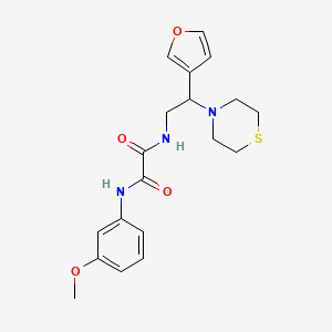 molecular formula C19H23N3O4S B2597051 N1-(2-(furan-3-yl)-2-thiomorpholinoethyl)-N2-(3-methoxyphenyl)oxalamide CAS No. 2034572-49-9