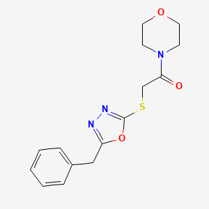 2-(5-Benzyl-[1,3,4]oxadiazol-2-ylsulfanyl)-1-morpholin-4-yl-ethanone
