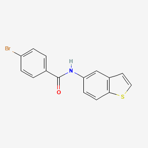 molecular formula C15H10BrNOS B2597057 N-(1-benzothiophen-5-yl)-4-bromobenzamide CAS No. 477539-64-3