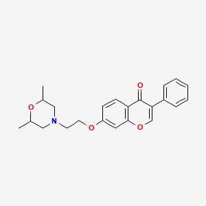 molecular formula C23H25NO4 B2597062 7-(2-(2,6-二甲基吗啉)乙氧基)-3-苯基-4H-色满-4-酮 CAS No. 903866-67-1