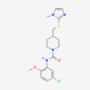 N-(5-chloro-2-methoxyphenyl)-4-(((1-methyl-1H-imidazol-2-yl)thio)methyl)piperidine-1-carboxamide