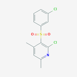 2-Chloro-3-[(3-chlorophenyl)sulfonyl]-4,6-dimethylpyridine