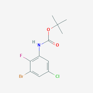 Carbamic acid, N-(3-bromo-5-chloro-2-fluorophenyl)-, 1,1-dimethylethyl ester